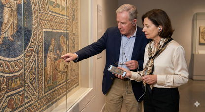Self-guided audio tour for Antalya featuring senior scholars, with a focus on historic museum insights by Uvamai Niche Tourism.