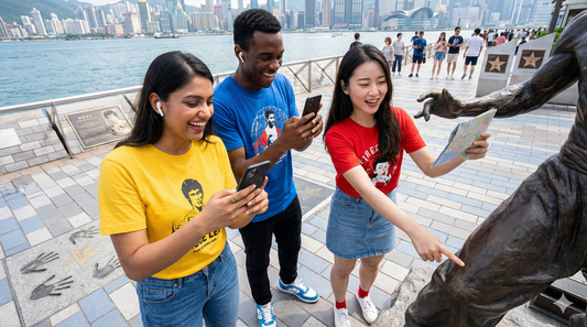 Self-guided audio tour of Hong Kong featuring Avenue of Stars, with scenic views and celebrity handprints by Uvamai Niche Tourism.