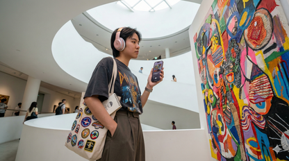 Self-guided audio tour map of Bangkok's Culture Centre by Uvamai Niche Tourism, showing key landmarks and cultural sites.