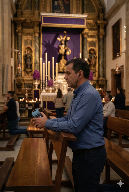 Self-guided audio tour of Basilica de Jesús del Gran Poder by Uvamai Niche Tourism, showcasing the historic church interior.