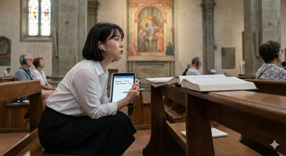 Self-guided audio tour of Basilica of Santa Maria Novella by Uvamai Niche Tourism, featuring exterior view with architectural details.