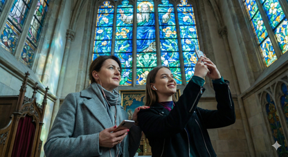 Audio guide device for Krakow self-guided tour featuring Basilica of Franciscan Friars, produced by Uvamai Niche Tourism.