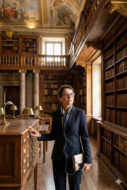 Audio tour guide image of Biblioteca Nazionale Braidesi for Uvamai Niche Tourism's Milan self-guided audio tour.
