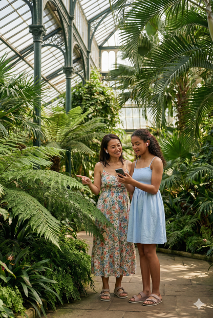 Self-guided audio tour of Botanical Gardens in Florida by Uvamai Niche Tourism, featuring lush plants and scenic garden views.