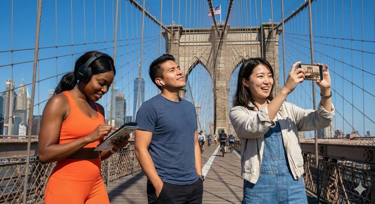 Audio tour guide image showing Brooklyn Bridge for Uvamai Niche Tourism's New York City Self-Guided Audio Tour.