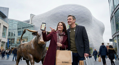 Self-guided audio tour of Birmingham's Bullring and Grand Central, featuring landmarks and city highlights by Uvamai Niche Tourism.