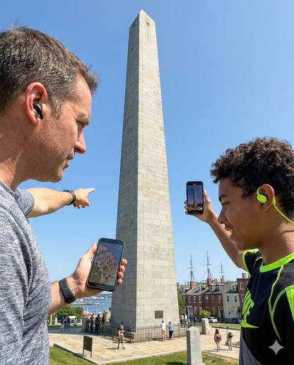 Self-guided audio tour image featuring Bunker Hill Monument for Boston sightseeing by Uvamai Niche Tourism