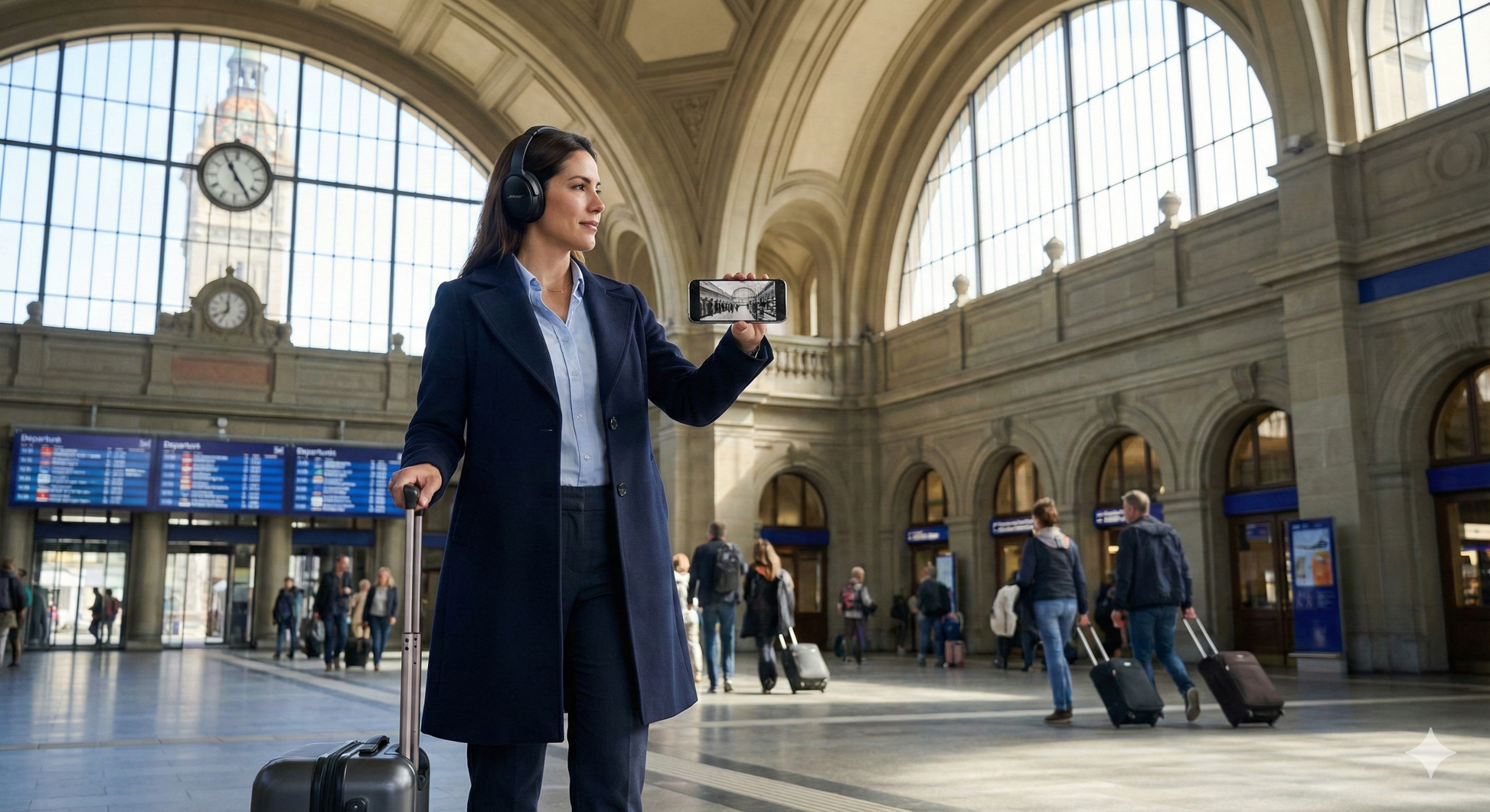 Self-guided audio tour guide by Uvamai Niche Tourism featuring Central Railroad Station Bern, with images of Bahnhof Bern.