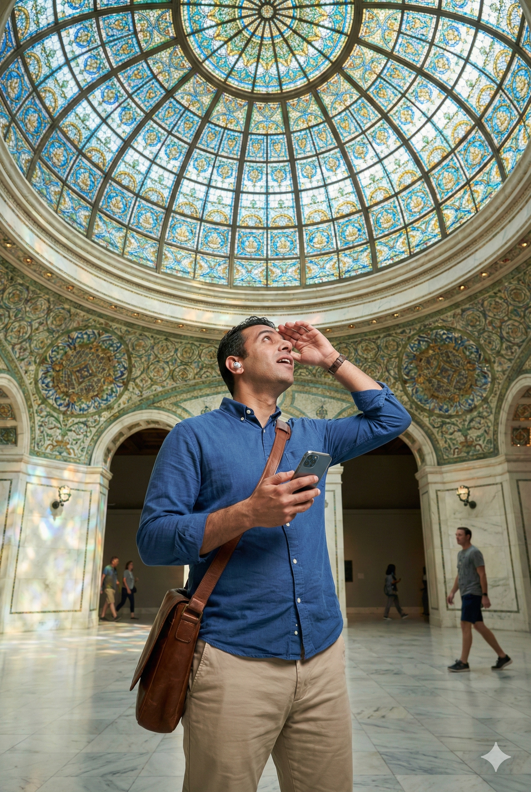 Audio tour app screenshot featuring Chicago Cultural Center, showcasing Uvamai Niche Tourism's Chicago Self-Guided Audio Tour interface