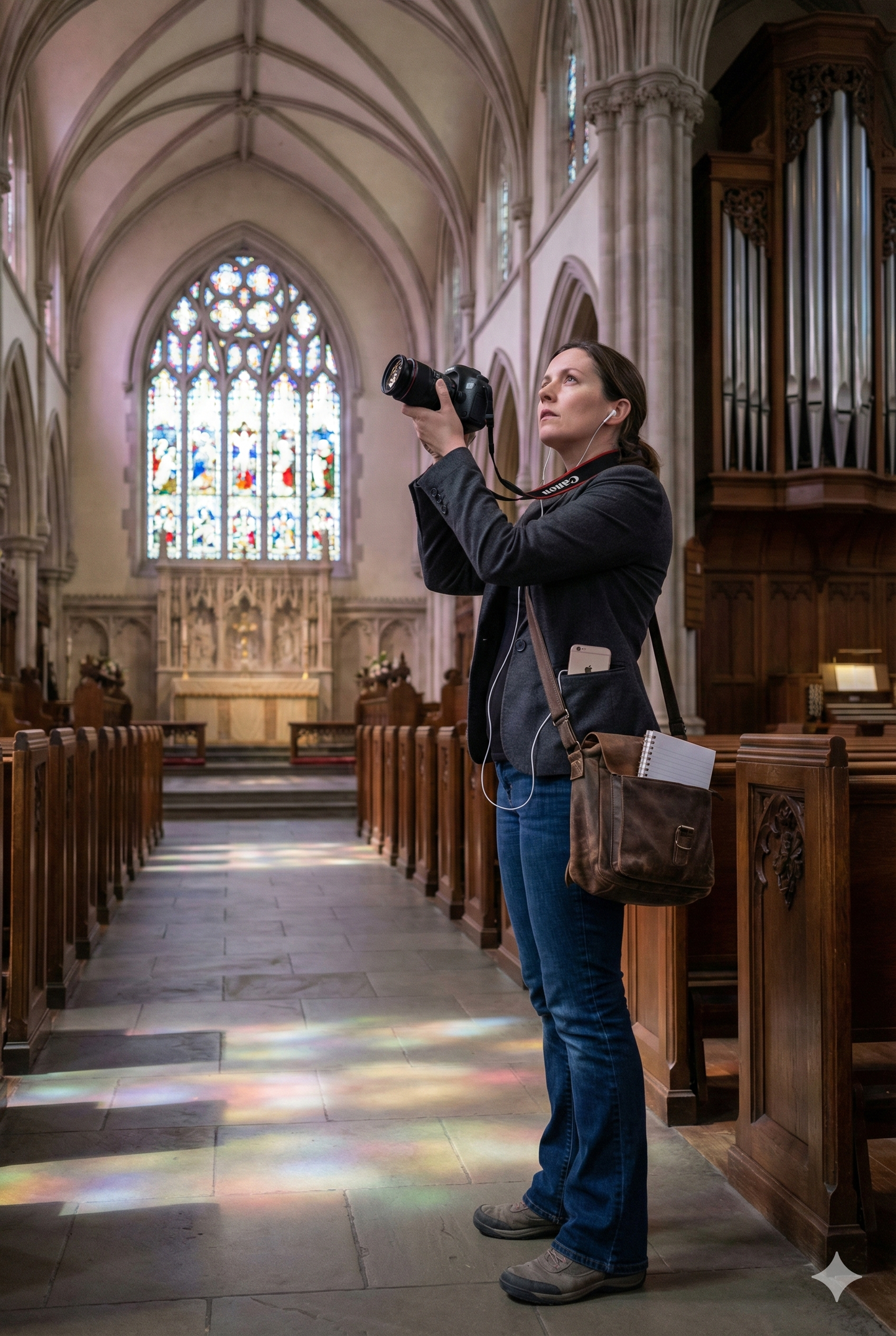 Self-guided audio tour of Christchurch Cathedral in New Orleans by Uvamai Niche Tourism, featuring exterior and surrounding views.