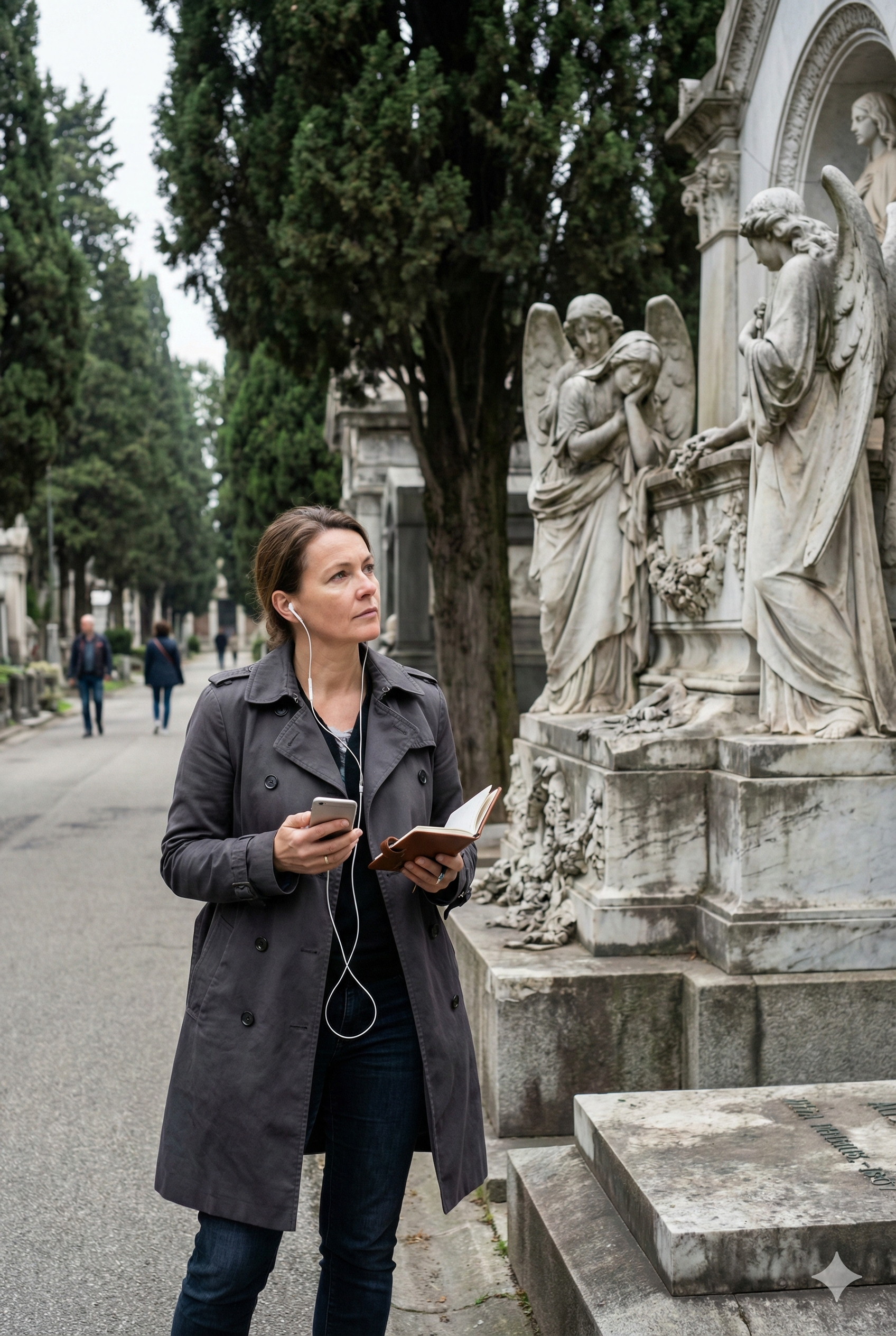 Self-guided audio tour of Milan's monumental cemetery featuring detailed narration and historic monuments by Uvamai Niche Tourism.
