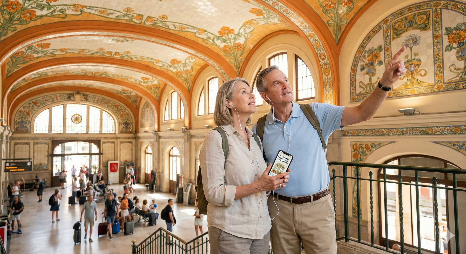 Self-guided audio tour of Valencia's North Station featuring scenic views and historic architecture by Uvamai Niche Tourism.