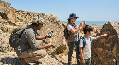 Self-guided Baku GOBUSTAN rock art and cultural landscape audio tour by Uvamai Niche Tourism on a daytime trip.