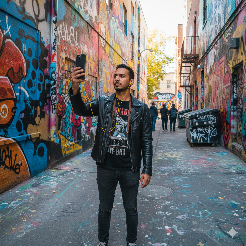 Self-guided audio tour of Toronto’s Graffiti Alley by Uvamai Niche Tourism, featuring colorful street art and urban murals.
