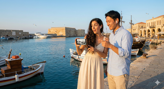 Heraklion self-guided audio tour by Uvamai Niche Tourism, featuring Venetian port views and historical landmarks.
