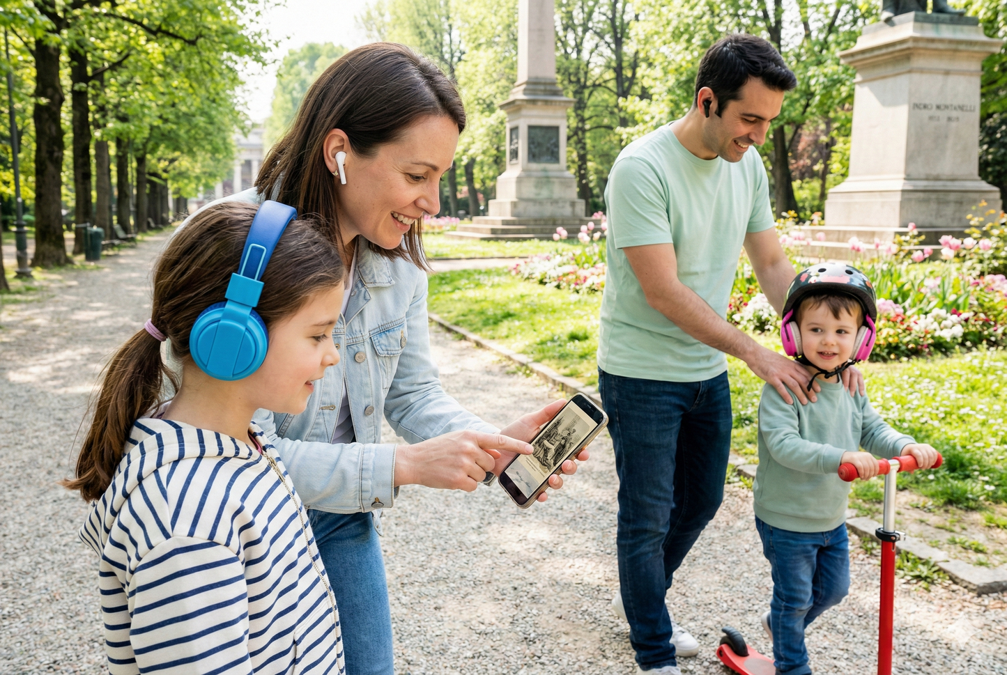 Self-guided audio tour of Milan's public gardens by Uvamai Niche Tourism, featuring scenic views and lush greenery.