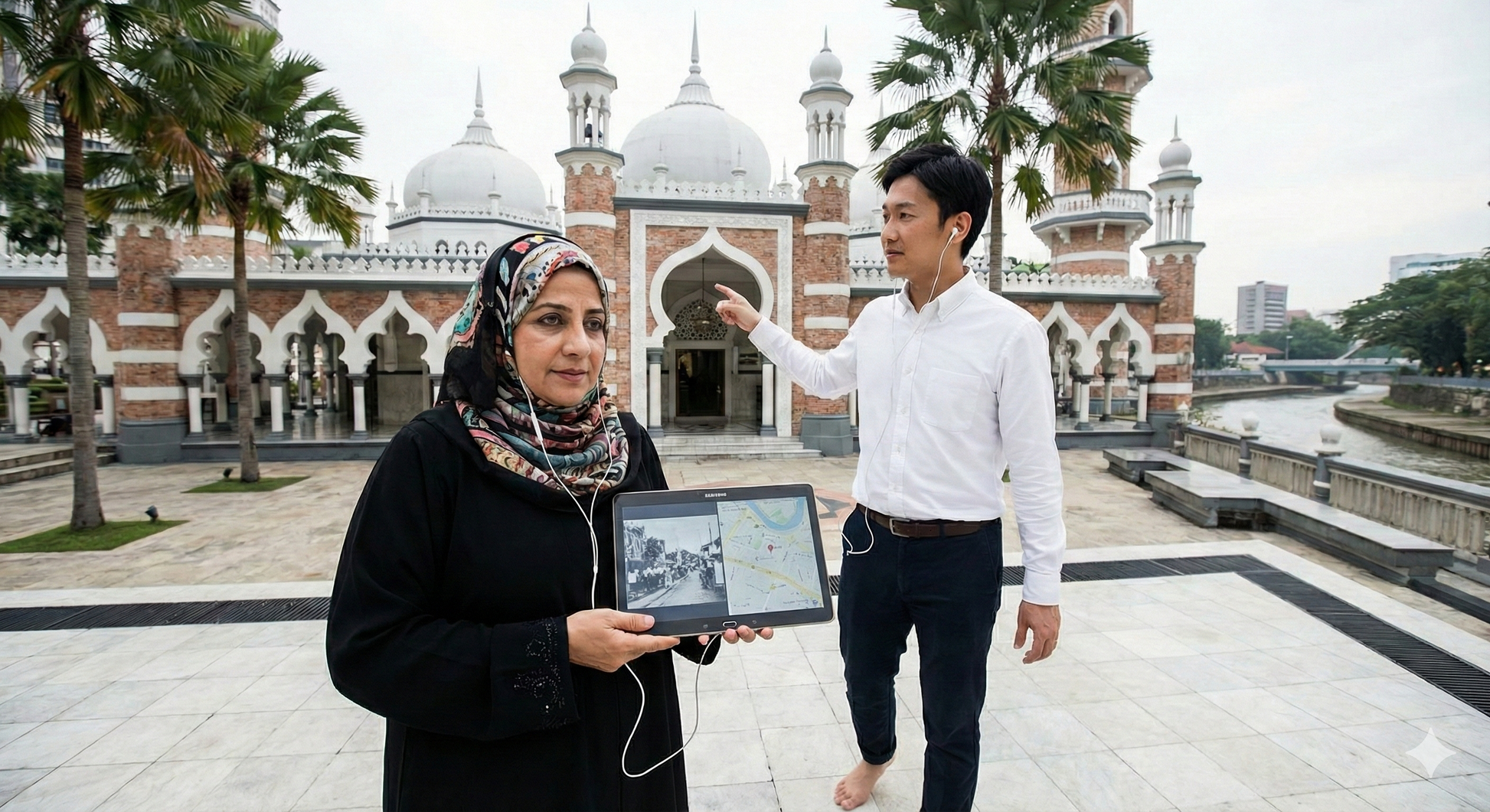 Self-guided audio tour of Kuala Lumpur featuring Jamek Mosque, offered by Uvamai Niche Tourism.