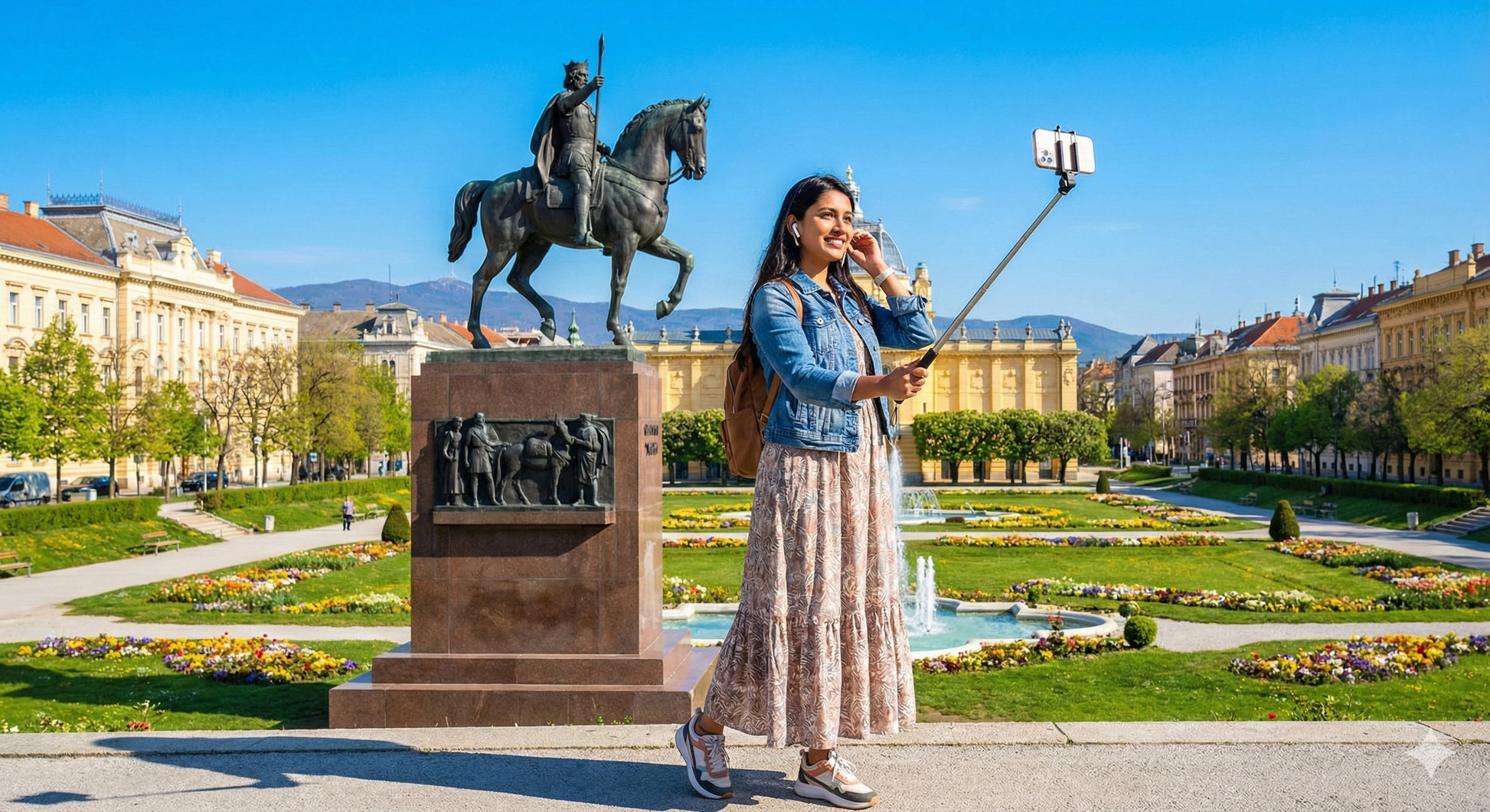 Self-guided audio tour of King Tomislav Square in Zagreb, featuring landmarks and city sights by Uvamai Niche Tourism.