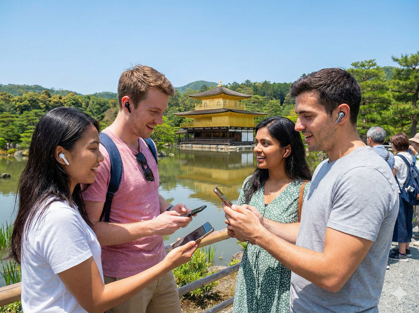 Audio tour of Kinkaku-ji Golden Pavilion in Kyoto, featuring Uvamai Niche Tourism's self-guided sightseeing experience.