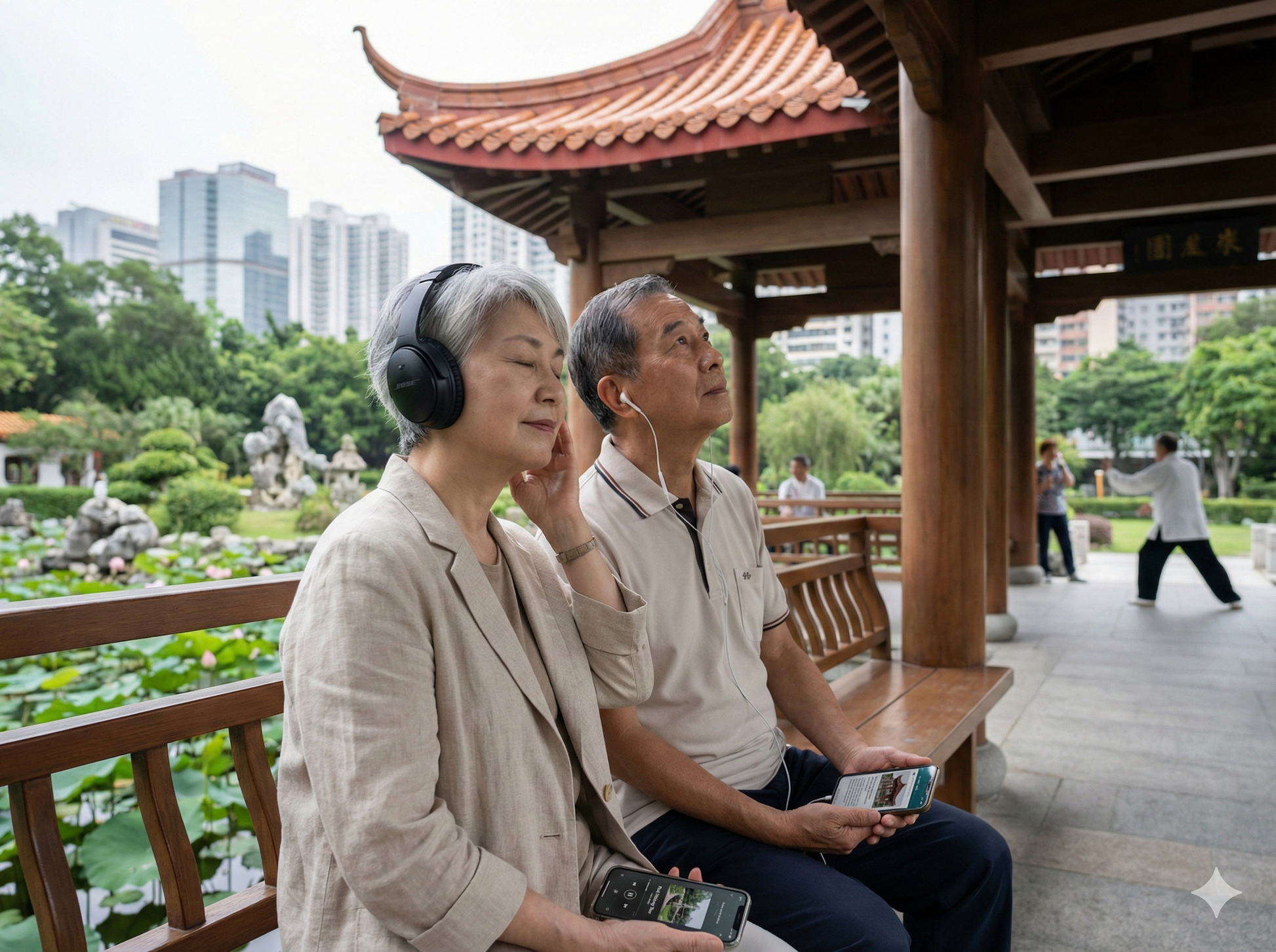 Self-guided audio tour of Kowloon Park by Uvamai Niche Tourism, featuring scenic views and historical landmarks in Hong Kong.