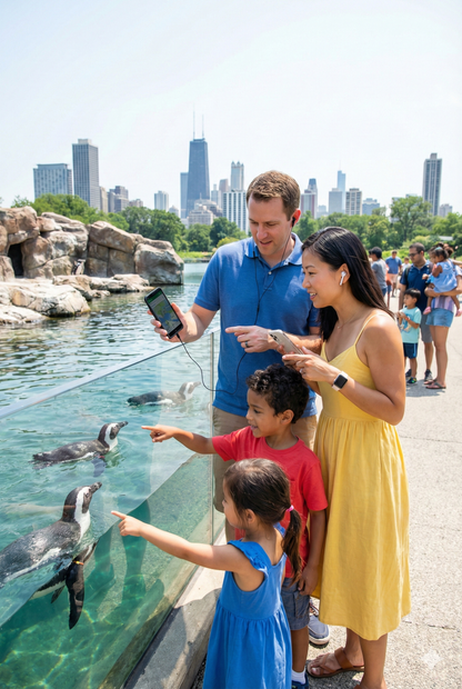 Self-guided audio tour of Lincoln Park in Chicago by Uvamai Niche Tourism, featuring park landmarks and scenic views.