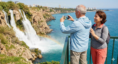 Lower Duden Waterfalls scenic view captured during Uvamai Niche Tourism's Antalya self-guided audio tour.