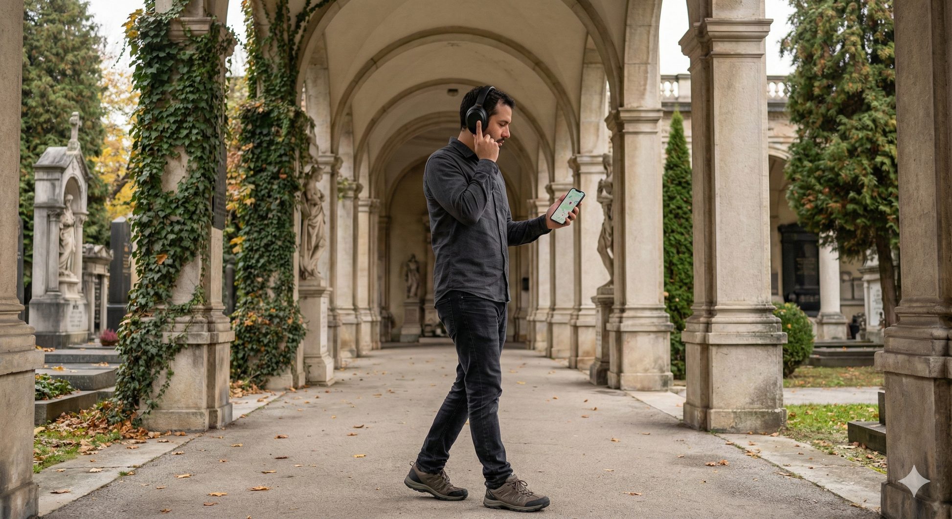 Self-guided audio tour of Zagreb featuring historic sights, with an image of Mirogoj Cemetery, by Uvamai Niche Tourism.