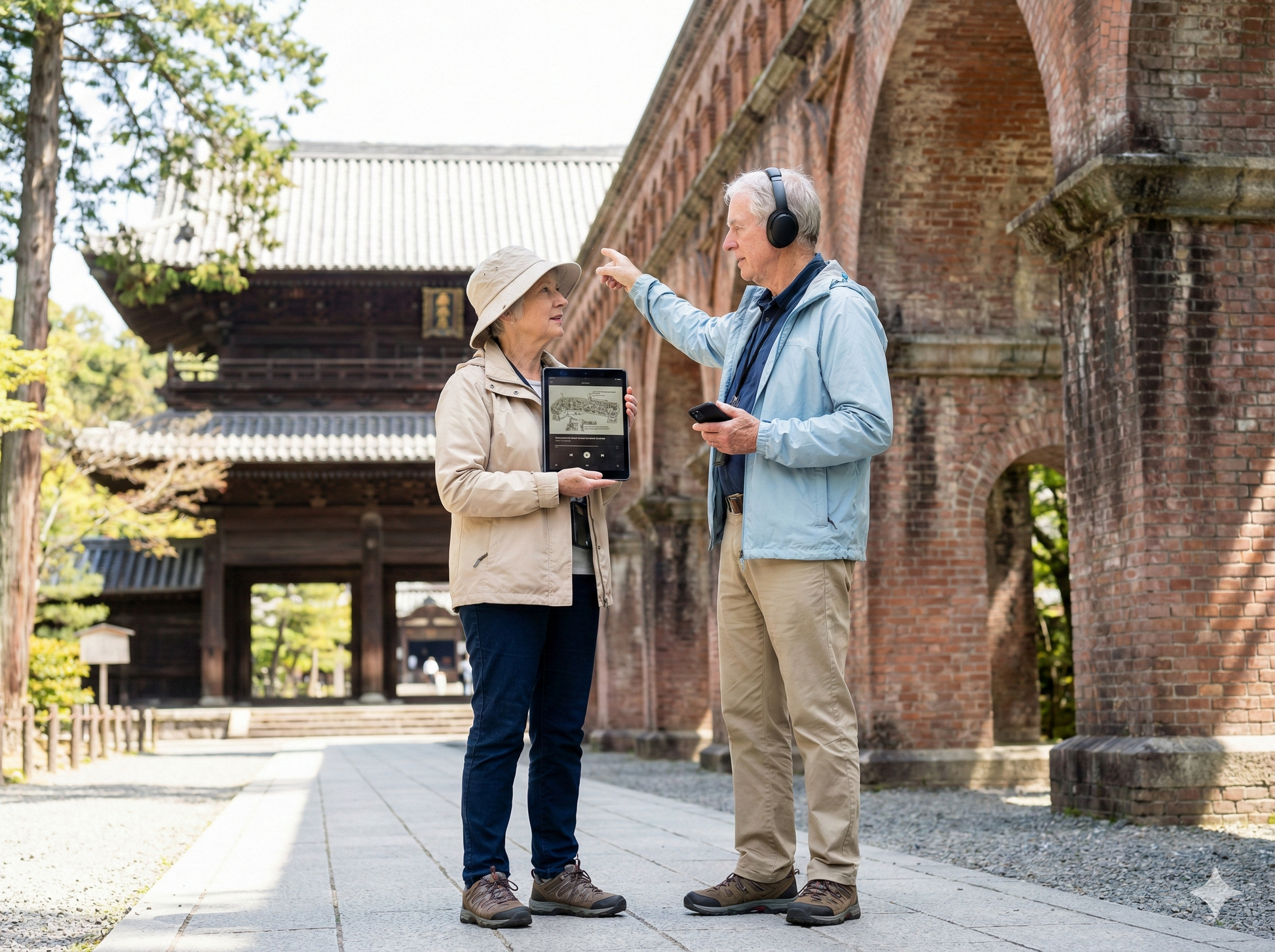 Self-guided audio tour of Nanzen-ji Temple in Kyoto by Uvamai Niche Tourism, featuring historic temple views and surrounding scenery.