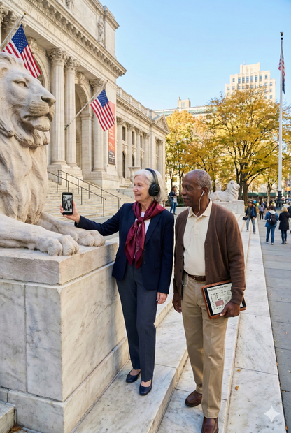Audio guide for New York City self-guided tour at the Stephen Schwarzman Building of the New York Public Library by Uvamai Niche Tourism.