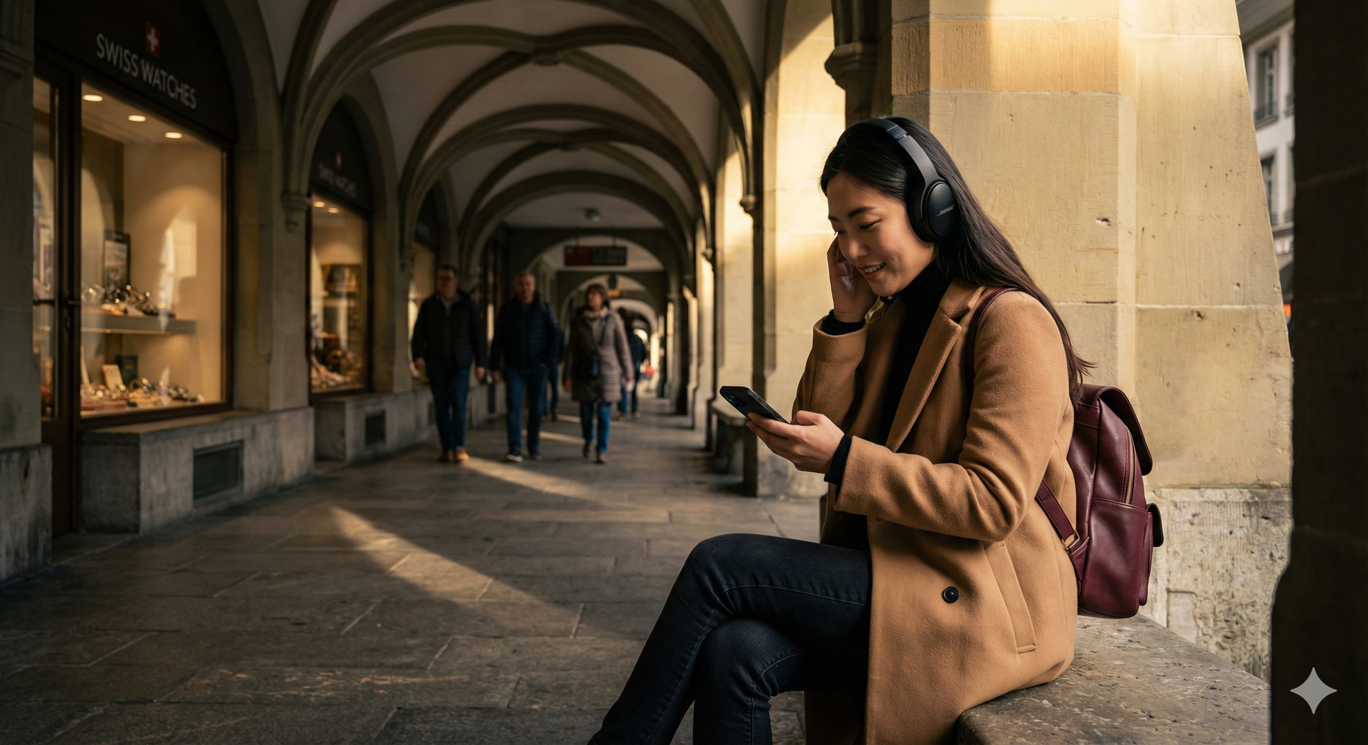 Self-guided audio tour by Uvamai Niche Tourism featuring historic city arcaded walkways and ancient architecture.