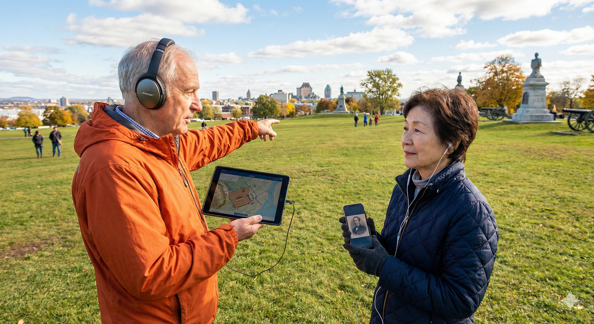 Self-guided audio tour of Quebec City by Uvamai Niche Tourism, featuring historic landmarks and scenic views.