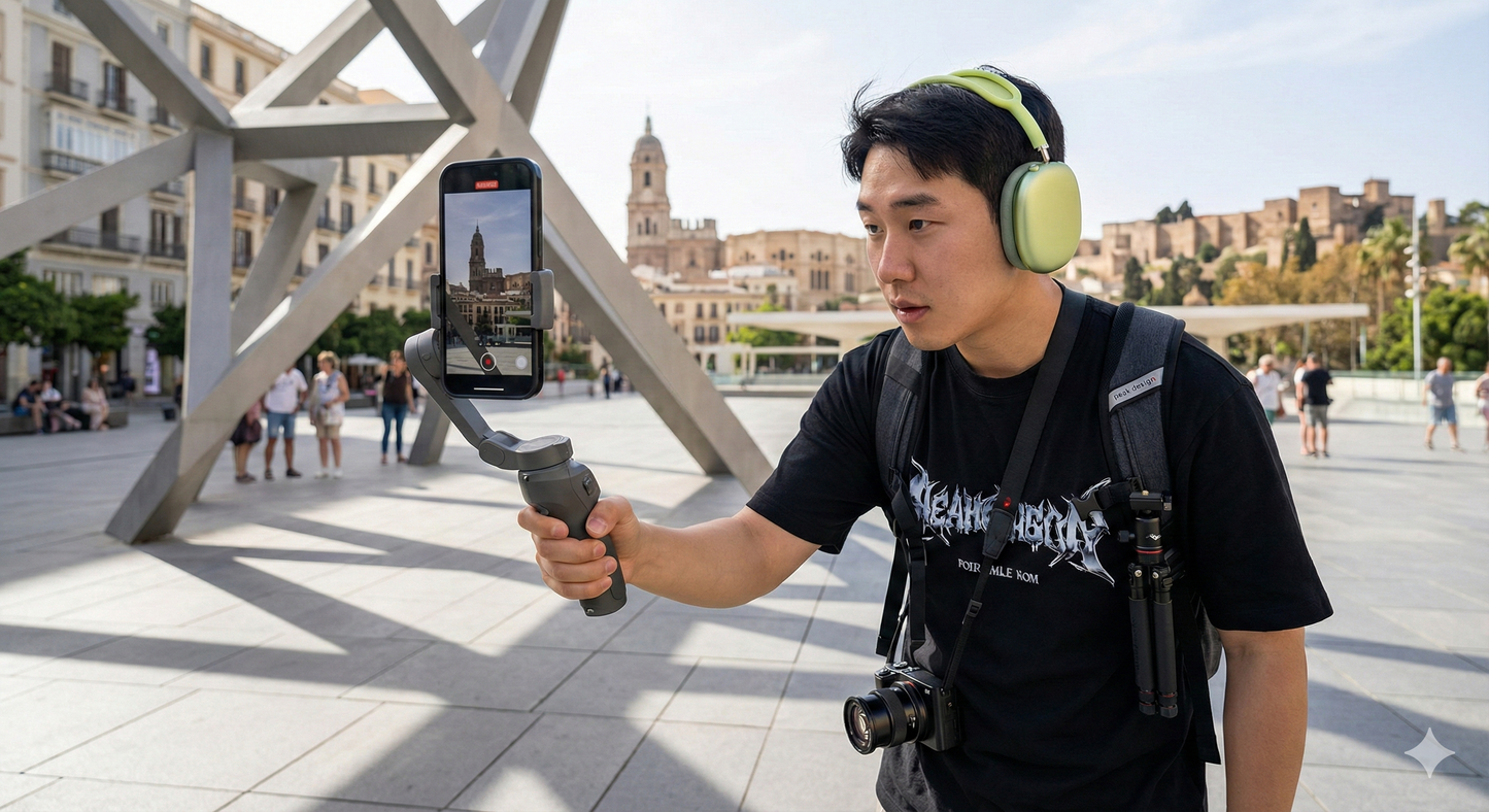 Self-guided audio tour of Malaga featuring points of view sculpture, by Uvamai Niche Tourism.