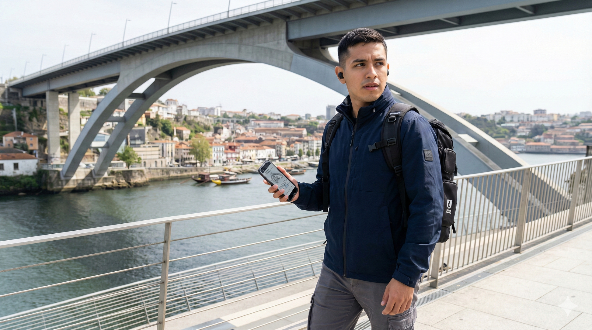 Self-guided audio tour of Porto by Uvamai Niche Tourism, featuring Ponte Infante Dom Henrique landmarks.