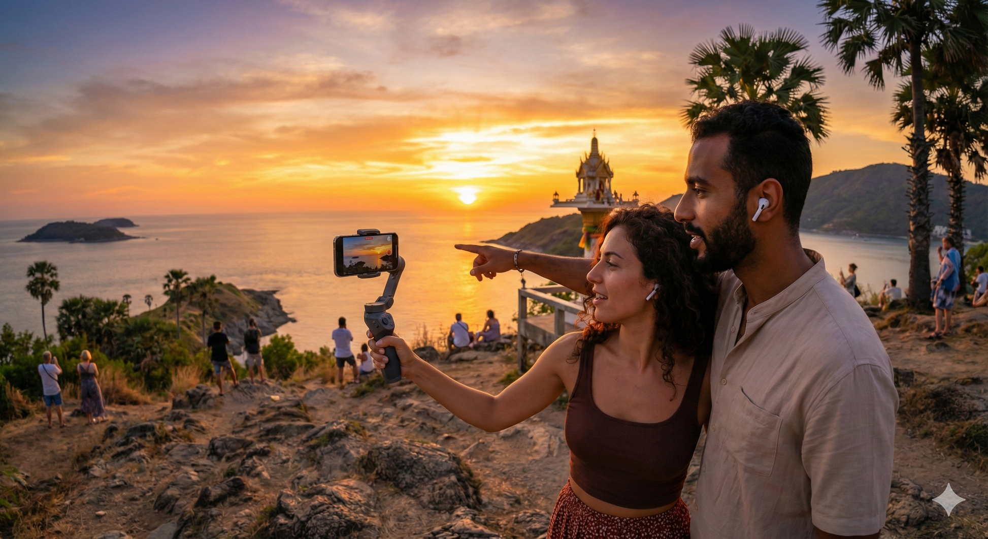 Audio tour device for Phuket, featuring a sleek design with branded Uvamai Niche Tourism packaging and headphones for self-guided exploration.