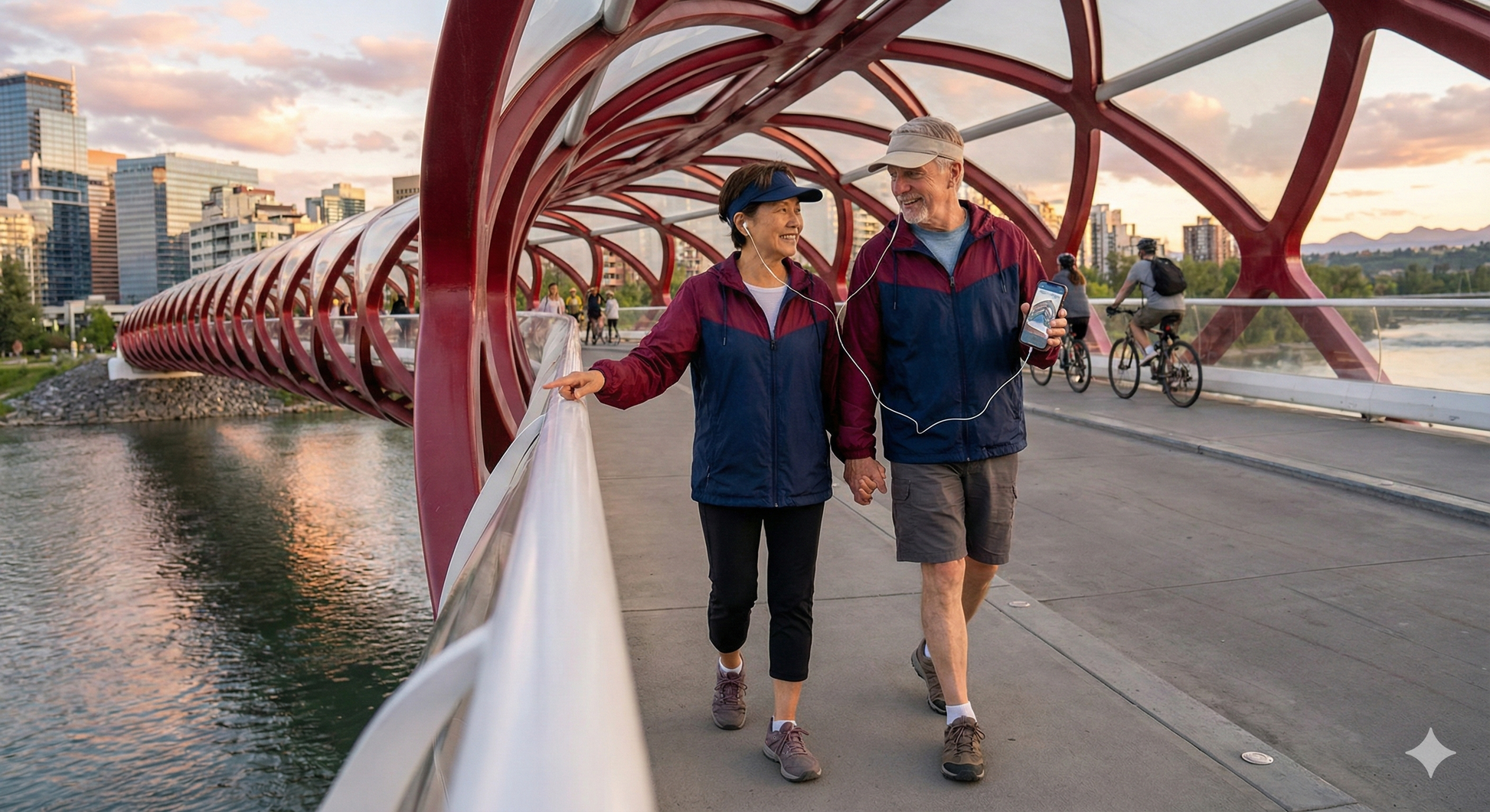 Peace Bridge in Calgary, featured in the Uvamai Niche Tourism self-guided audio tour image.