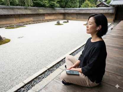 Ryoanji Temple in Kyoto with a view of its famous Zen rock garden, part of the Uvamai Niche Tourism self-guided audio tour.