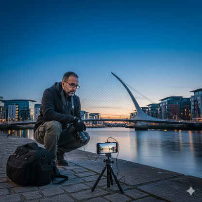 Self-guided audio tour by Uvamai Niche Tourism featuring Samuel Beckett Bridge in Dublin.
