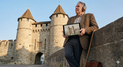 Self-guided audio tour by Uvamai Niche Tourism featuring Spalengate and Spalentor landmarks in Basel.