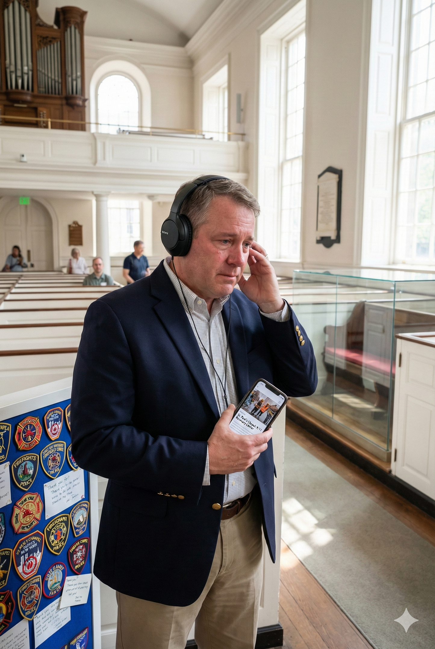 Self-guided audio tour of St. Paul’s Chapel in New York City by Uvamai Niche Tourism, featuring historic architecture and interior details.