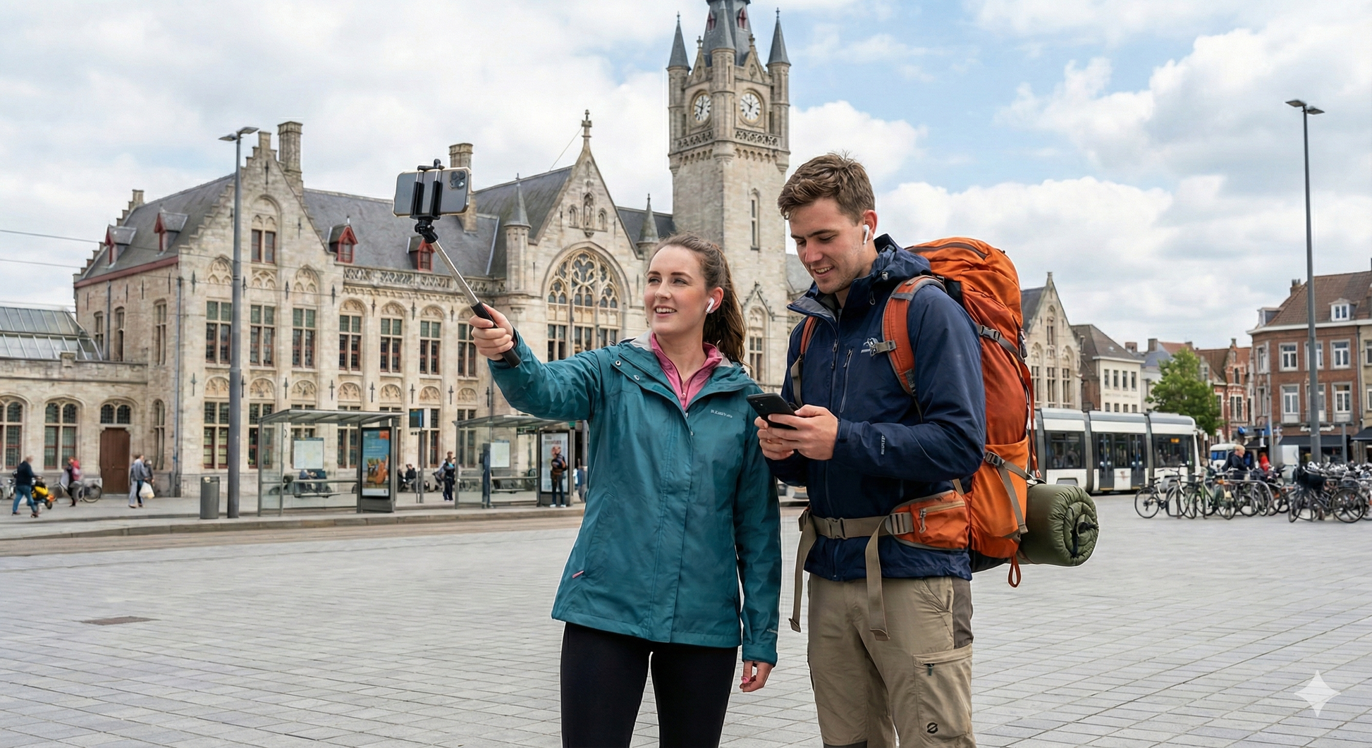 Audio guide device for Bruges Self-Guided Tour at Bruges Railway Station, offered by Uvamai Niche Tourism.