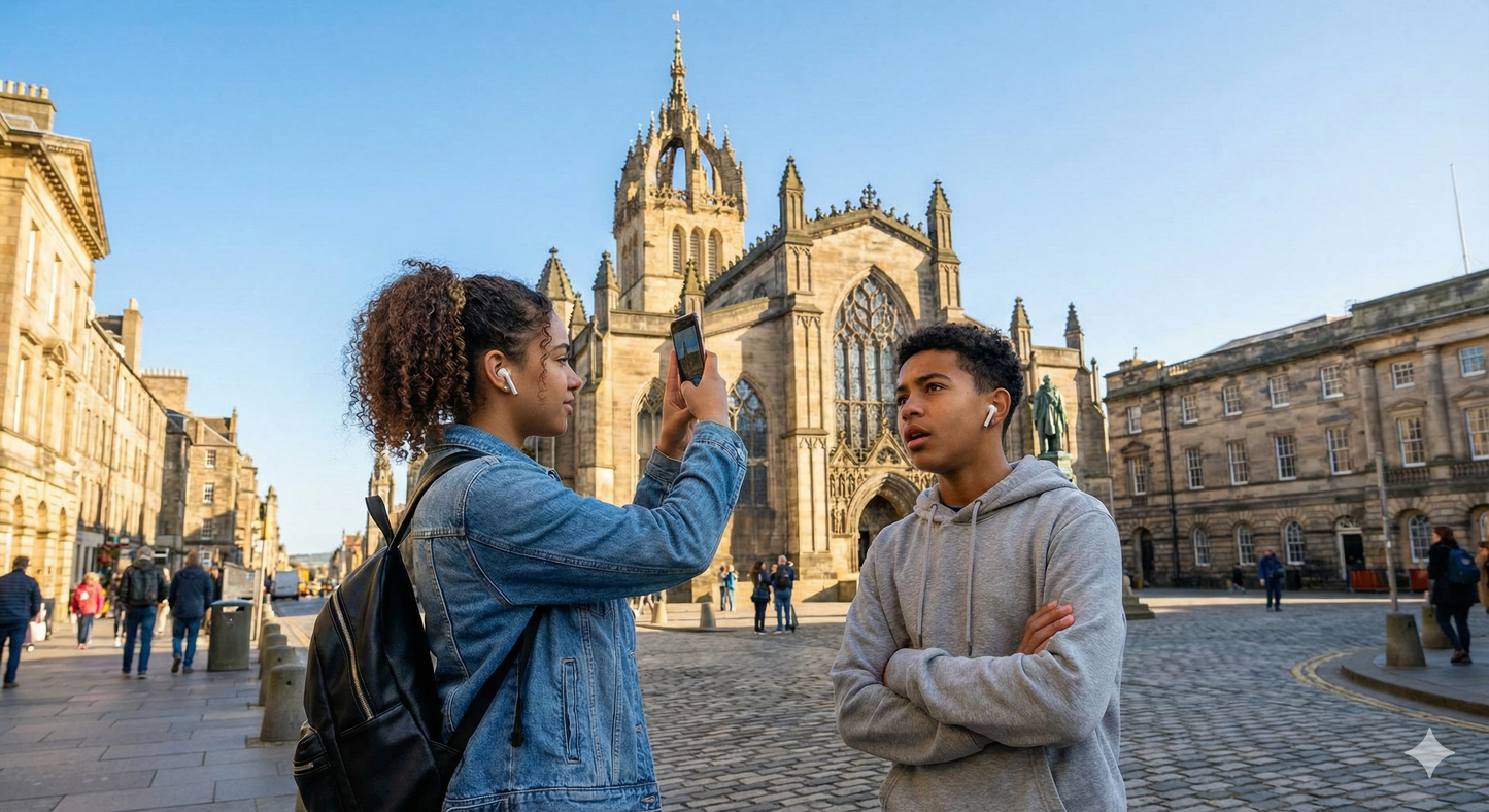 Exterior view of St. Giles Cathedral, part of the Edinburgh Self-Guided Audio Tour by Uvamai Niche Tourism.