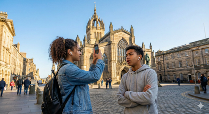 Exterior view of St. Giles Cathedral, part of the Edinburgh Self-Guided Audio Tour by Uvamai Niche Tourism.