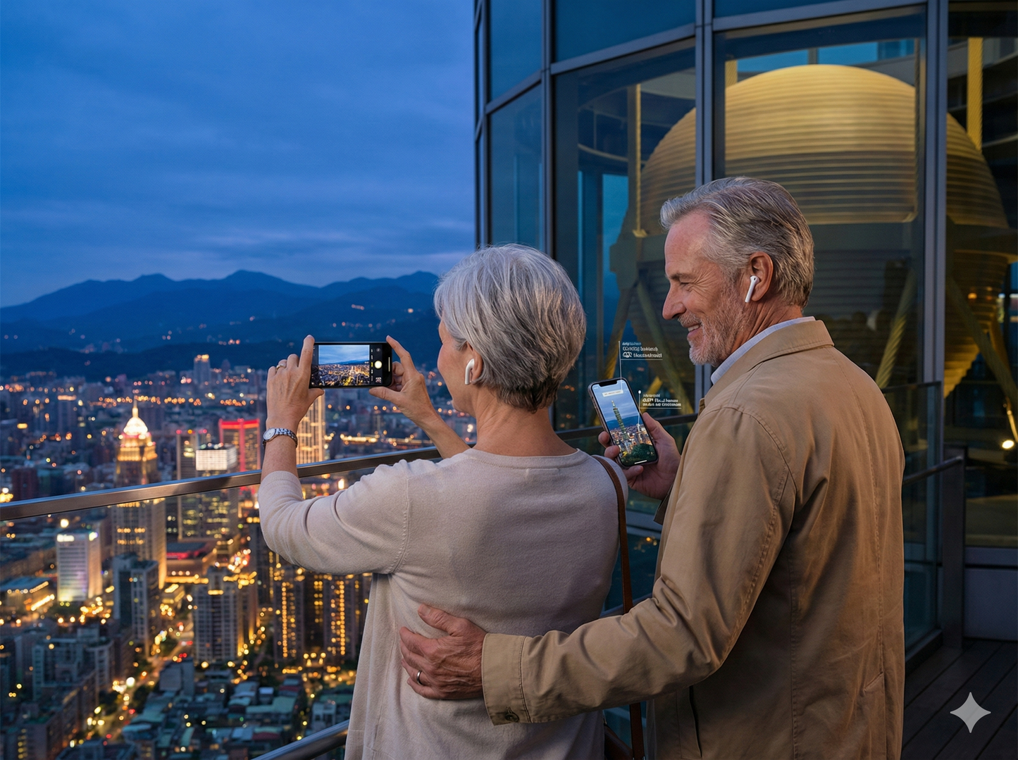 Audio tour guide for Taipei 101 by Uvamai Niche Tourism, featuring an image of the Taipei 101 skyscraper and city skyline.