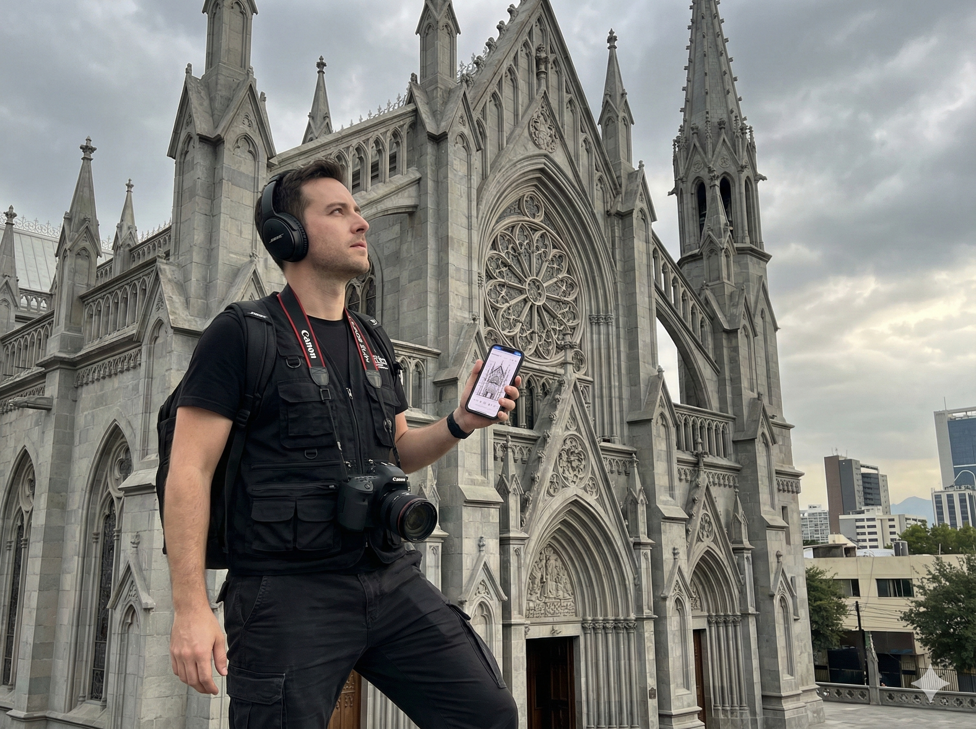 Self-guided audio tour of Templo del Sagrado Corazón showcasing Gothic architecture, by Uvamai Niche Tourism.