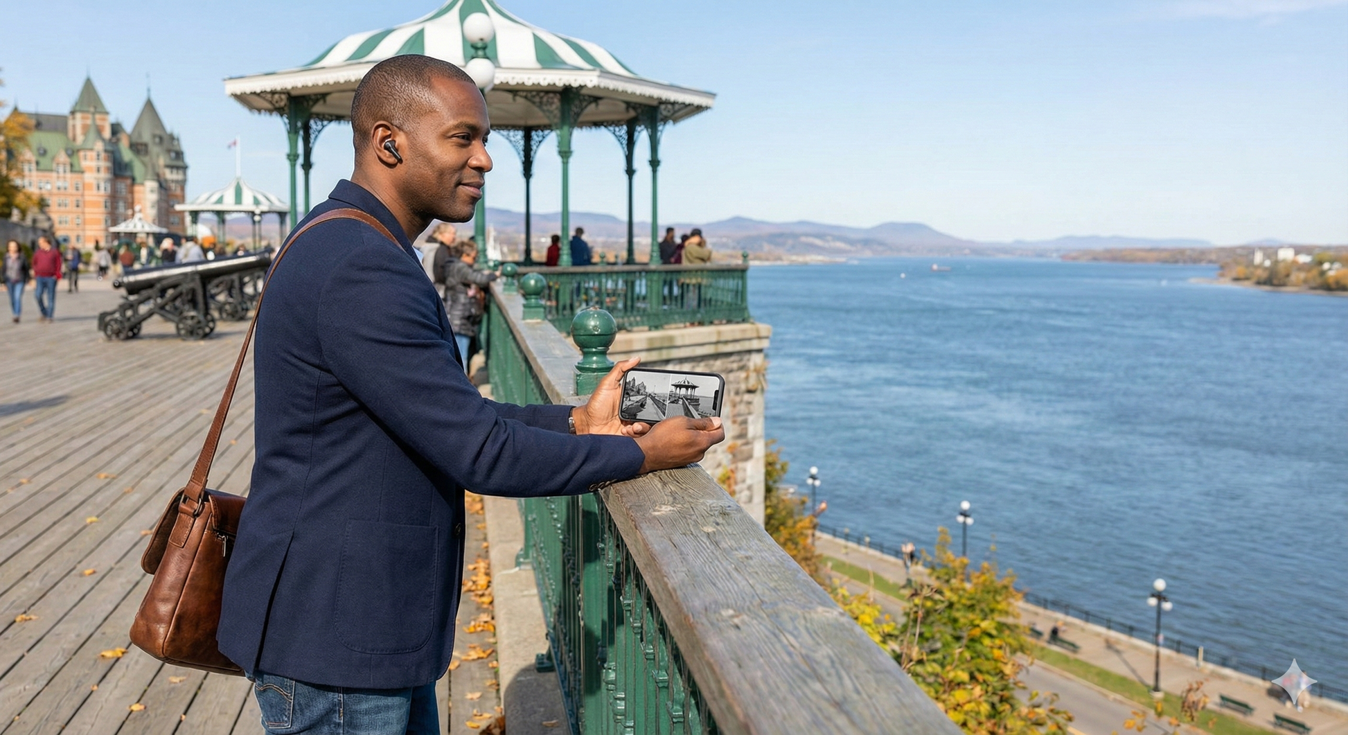 Self-guided audio tour of Quebec City featuring Terrasse Dufferin and boardwalk, by Uvamai Niche Tourism.