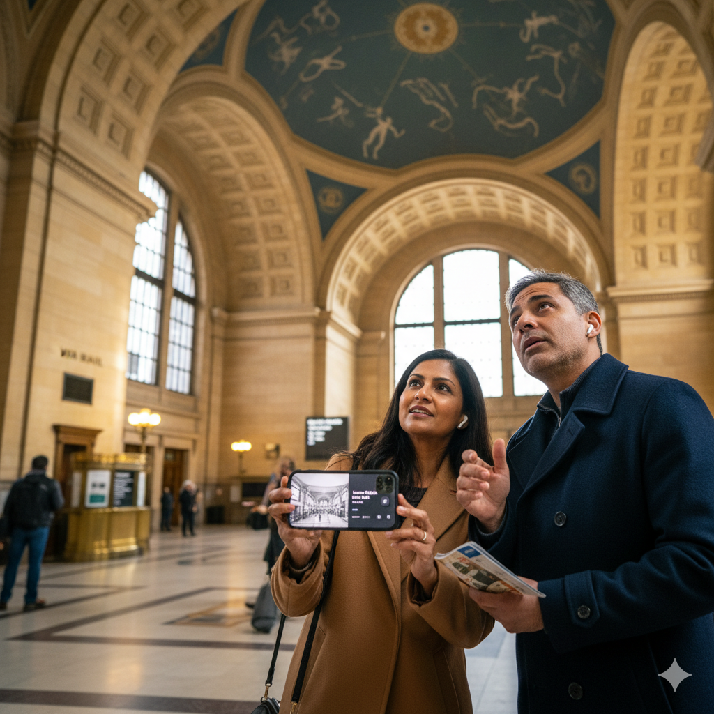 Audio guide image showing Toronto Union Station for the Uvamai Niche Tourism self-guided audio tour of Toronto.