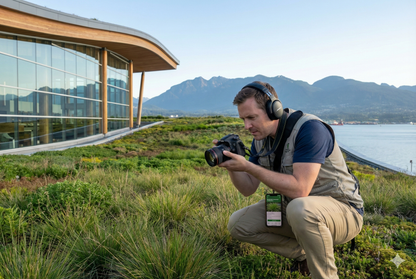 Vancouver Convention Centre with sustainable architecture, featured in Uvamai Niche Tourism's self-guided audio tour image.