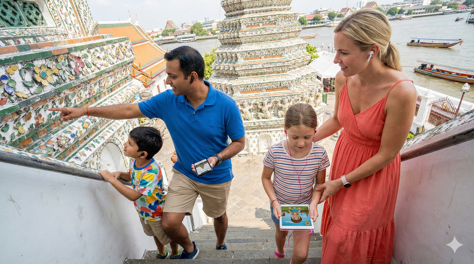 Audio tour guide for Bangkok's Temple of Dawn, featuring Uvamai Niche Tourism's self-guided exploration of the historic temple.