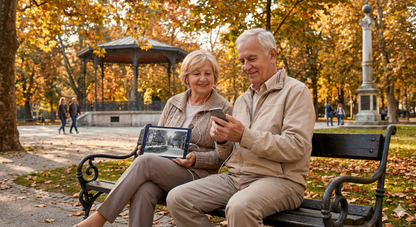 Audio guide device displaying map of Zagreb's Zrinjevac Park for the Uvamai Niche Tourism self-guided tour.