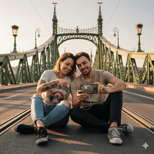 Self-guided audio tour of Budapest by Uvamai Niche Tourism, featuring landmarks and city sights on a portable device.